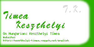timea keszthelyi business card